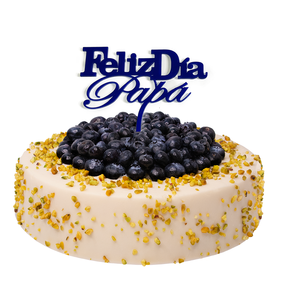 Cheesecake de blueberry con pistache